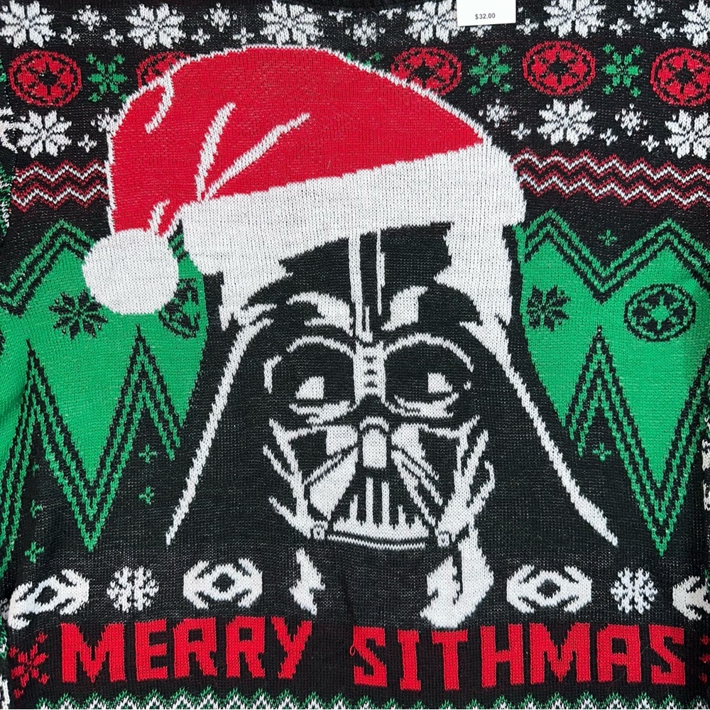 Darth Vader Merry Sithmas Small Ugly Christmas Sweater Star Wars
